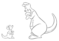A coloring page of winnie the pooh - kanga